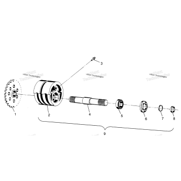 FRONT TIGHTENER ASSEMBLY XPLORER 400L