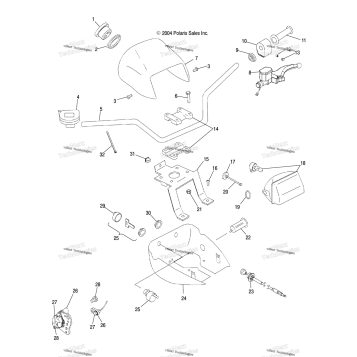 HANDLEBAR & HEADLIGHT POD /AB/AC