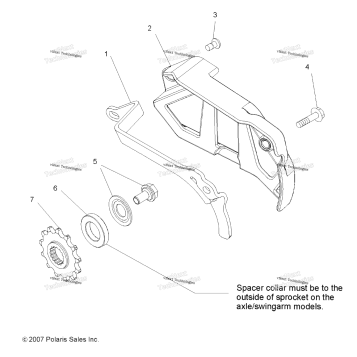 DRIVE TRAIN, FRONT SPROCKET GUARD