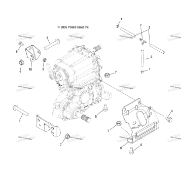 DRIVE TRAIN, MAIN GEARCASE MOUNTING