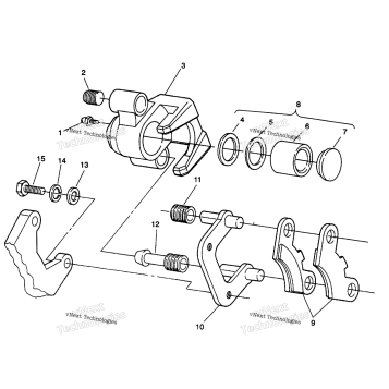 FRONT BRAKE ASSEMBLY 6X6 250