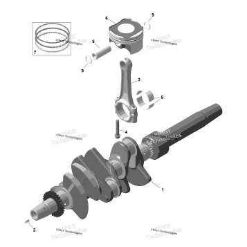 ROTAX - CRANKSHAFT AND PISTONS