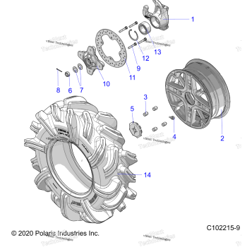 WHEELS, FRONT & HUB