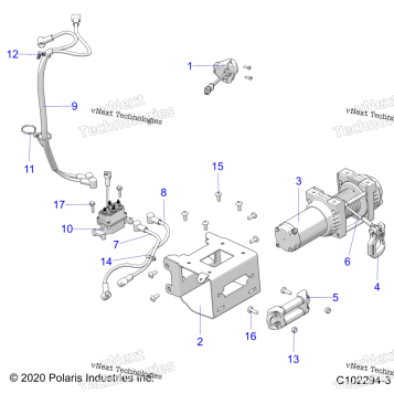 CHASSIS, WINCH A22SES57C9/F9/CK/FK