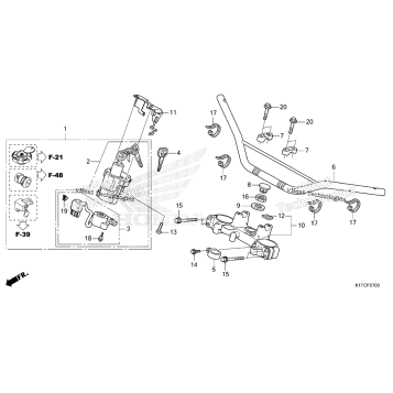 HANDLEBAR@TOP BRIDGE (CRF300L/LA/LDA)