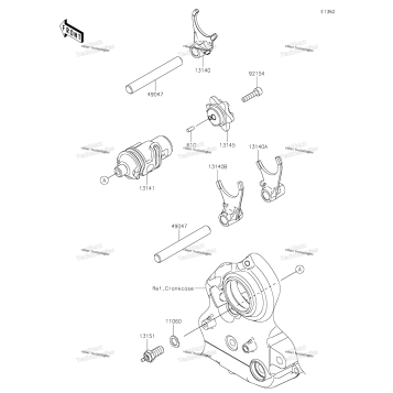 GEAR CHANGE DRUM/SHIFT FORK(S)