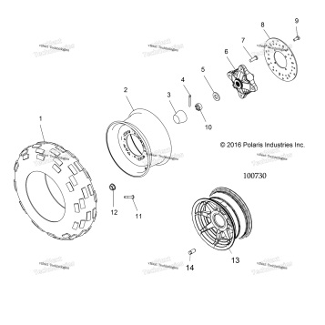 WHEELS, FRONT TIRE & BRAKE DISC A16SEA57A1/3/7/8/9/L3/L7/L8/E57A1/3/5/7/9/D57A2