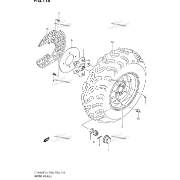 FRONT WHEEL (LT-A400FZL4 P28)