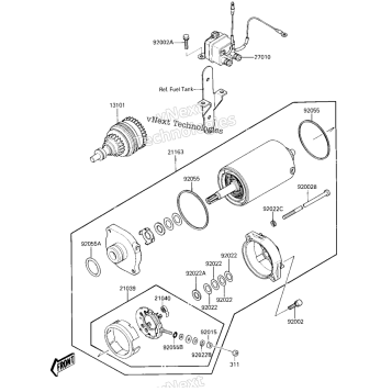 STARTER MOTOR (JF650-A1)