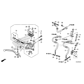 FRONT BRAKE MASTER CYLINDER (CBR250RA)