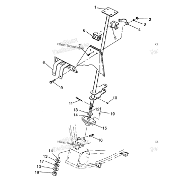 STEERING POST ASSEMBLY 4X4 250