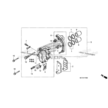 REAR BRAKE CALIPER
