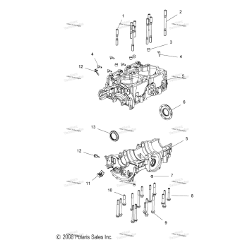 ENGINE, CRANKCASE