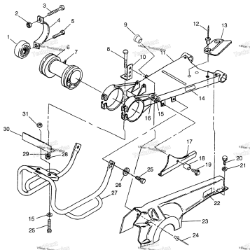 SWING ARM/GUARD MOUNTING MAGNUM 6X6 W97AE42A & SWEDISH MAGNUM 6X6 S97AE42