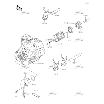 GEAR CHANGE DRUM/SHIFT FORK(S)
