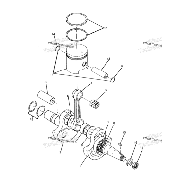 CRANKSHAFT & PISTON ASSEMBLY BIG BOSS 4X6