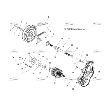 DRIVE TRAIN ASSEMBLY (49SNOWDRIVETRAIN08800RMK)