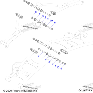SUSPENSION, REAR CONTROL ARM, MOUNTING