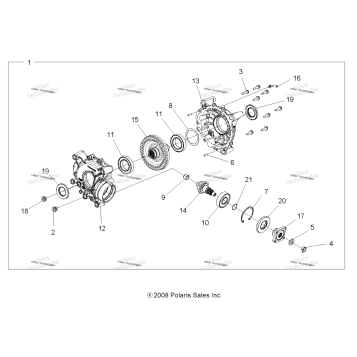 DRIVE TRAIN, REAR GEARCASE INTERNALS
