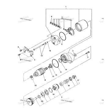 STARTING MOTOR ASSEMBLY 250 4X4
