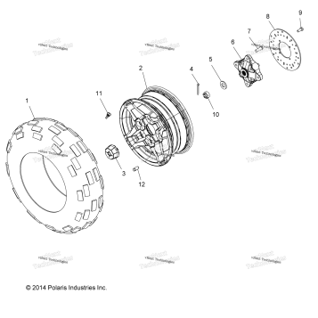 WHEELS, FRONT TIRE & BRAKE DISC A17SEE57FL