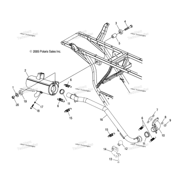 ENGINE, EXHAUST SYSTEM
