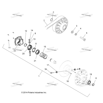 DRIVE TRAIN, SECONDARY CLUTCH