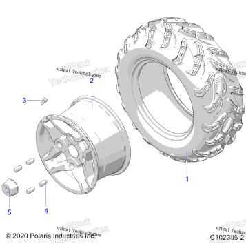 WHEELS, REAR TIRE