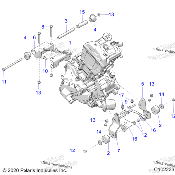 ENGINE, MOUNTING & LONG BLOCK
