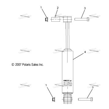 SUSPENSION, SHOCK, MID TRACK (49SNOWSHOCKMID)
