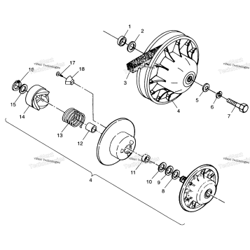 DRIVEN CLUTCH XPLORER 400L