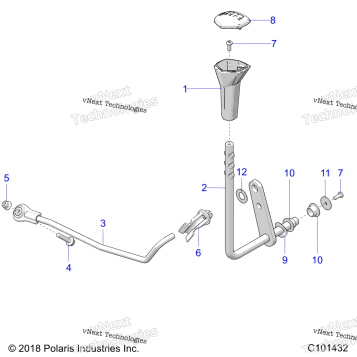 DRIVE TRAIN, GEAR SELECTOR 24SXE95PP