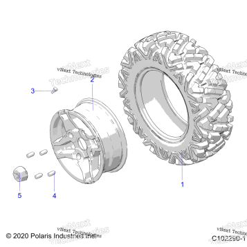 WHEELS, FRONT TIRE