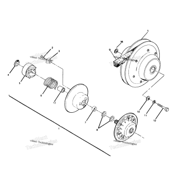 DRIVEN CLUTCH ASSEMBLY 350 4X4 / W928139