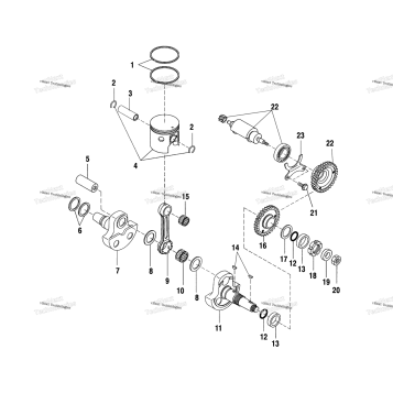 CRANKSHAFT AND PISTON
