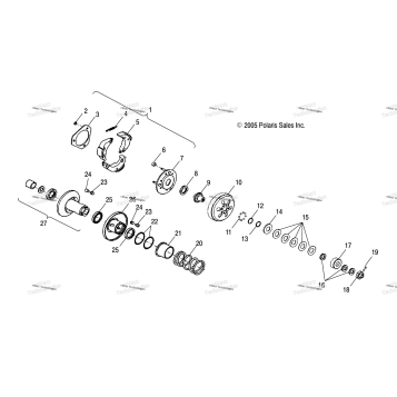 DRIVE TRAIN, SECONDARY CLUTCH