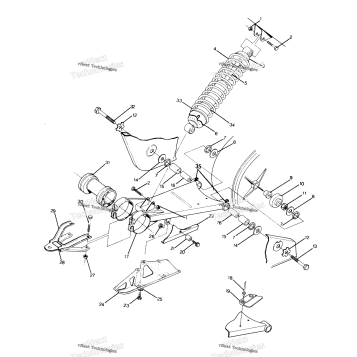 SWING ARM WLD./REAR SHOCK ASM. 350 4X4 UPDATE