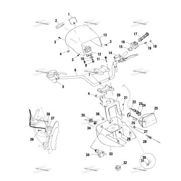 HANDLEBAR & HEADLIGHT POD A01CH42AA