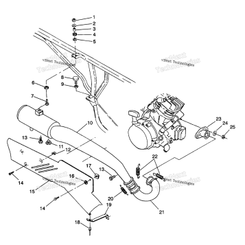 EXHAUST SYSTEM 6X6 350L