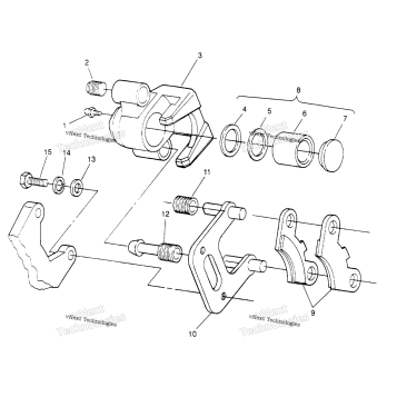 FRONT BRAKE ASSEMBLY 6X6 400L U.S. , SWEDISH S958740 & NORWEGIAN