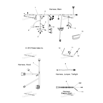 ELECTRICAL, WIRE HARNESS ALL OPTIONS