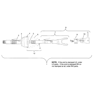 CV JOINT BTB PARTS 6X6 400L U.S. , SWEDISH S958740 & NORWEGIAN