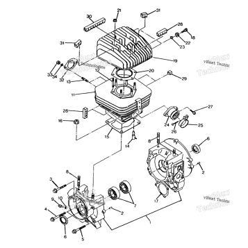CRANKCASE & CYLINDER ASSEMBLY 250 4X6