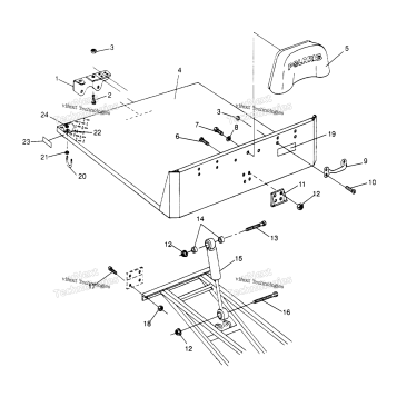 REAR BED MOUNTING 6X6 300