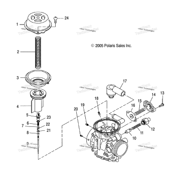 ENGINE, CARBURETOR, UPPER