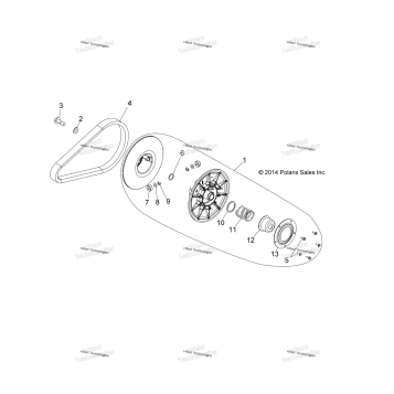 DRIVE TRAIN, SECONDARY CLUTCH A16DAA57A5/A7/L2