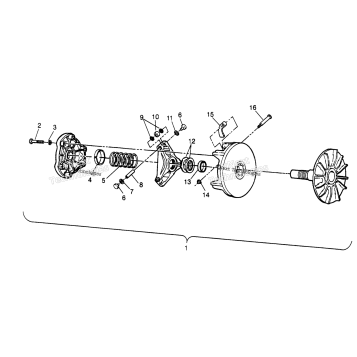 DRIVE CLUTCH ASSEMBLY 2X4 300