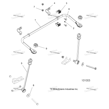 SUSPENSION, STABILIZER BAR, REAR
