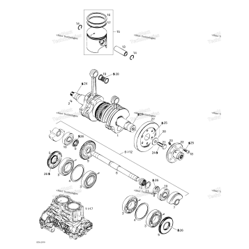 CRANKSHAFT AND PISTONS