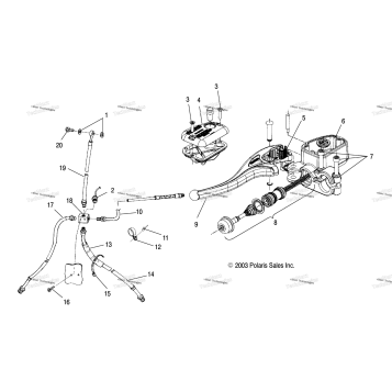 CONTROLSMASTER CYLINDER/BRAKE LINE